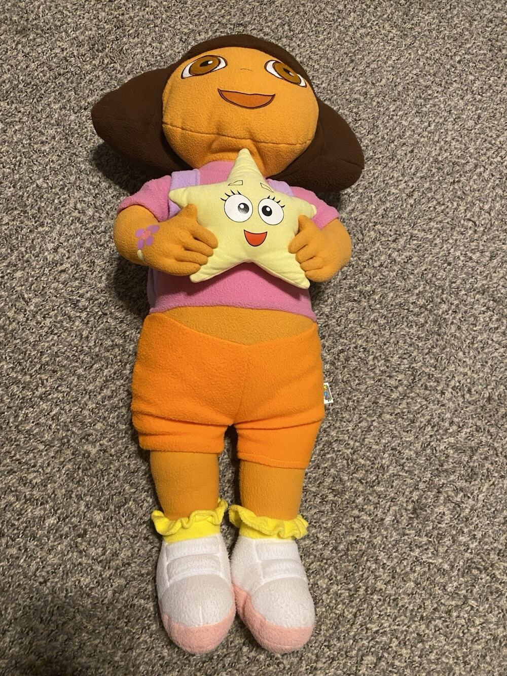 JUMBO Star Dora The Explorer Plush Pillow/ Doll Nickelodeon Nick Jr Rare